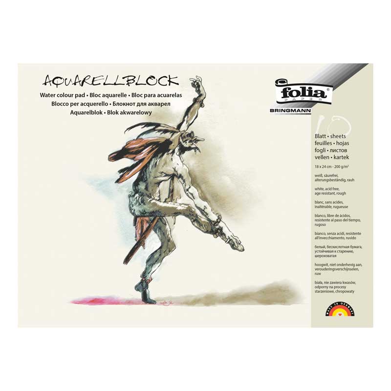 Aquarellblock, 10 Blatt