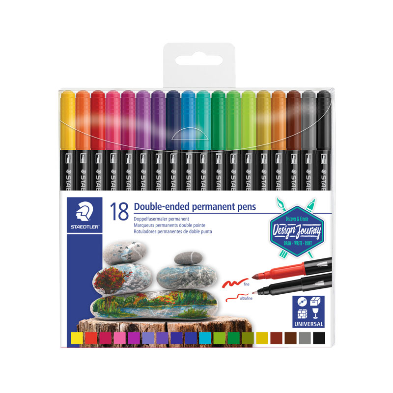 Staedtler Fasermaler, 18 Stück — permanent - Fasermaler