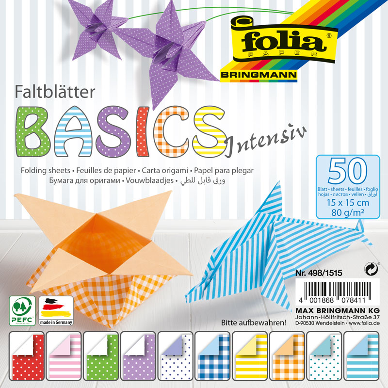 Faltblätter "Basic Intensiv" sortierte Motive