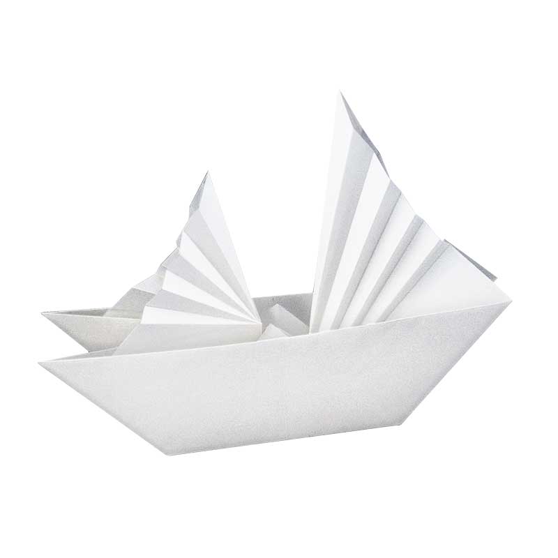 Faltblätter aus Schwimmpapier 20 x 20 cm — weiß