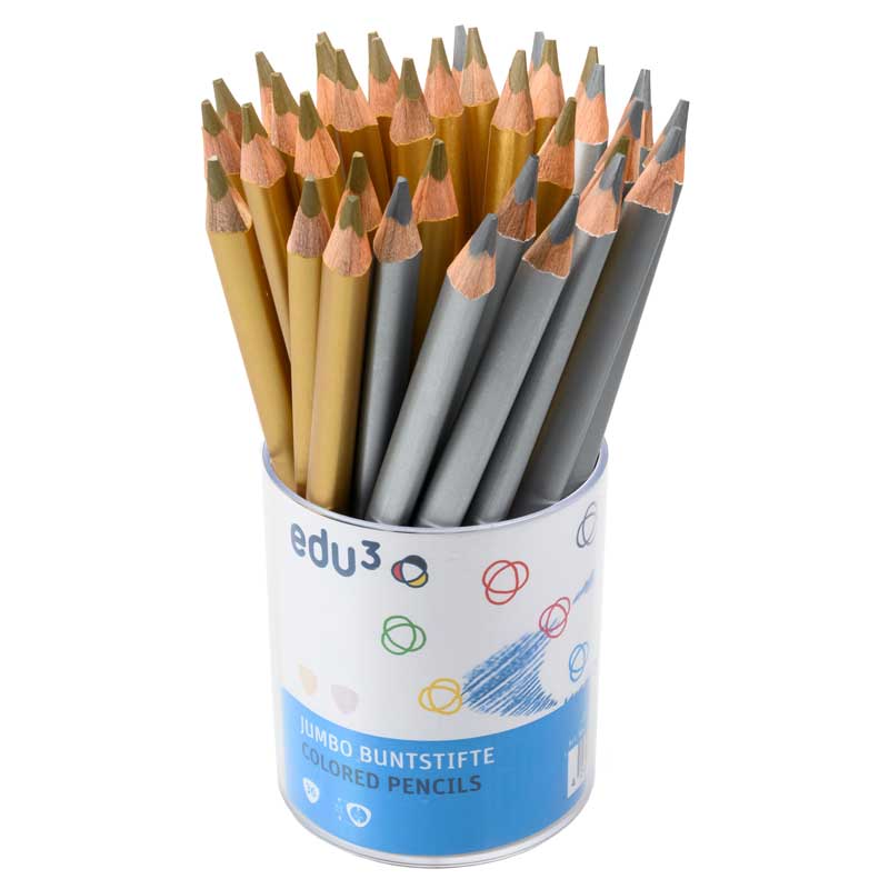 EDU Jumbo Tri, 36 Stück — gold + silber