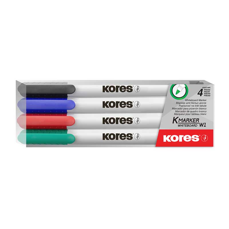 Kores K-Marker Whiteboard W1, 4 Stück — nonpermanent