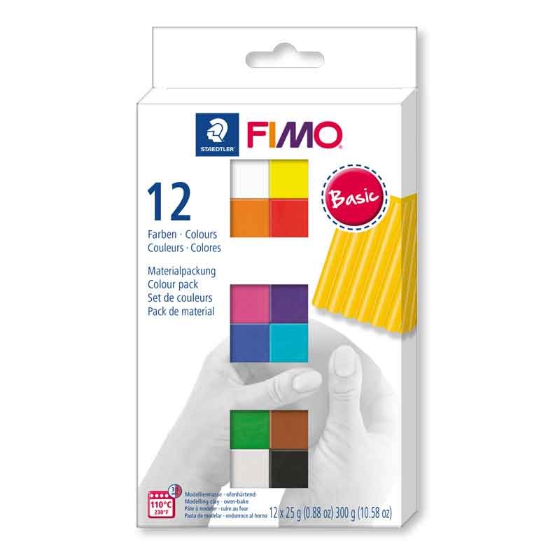 Fimo Soft, 12 x 25 g — farbig sortiert