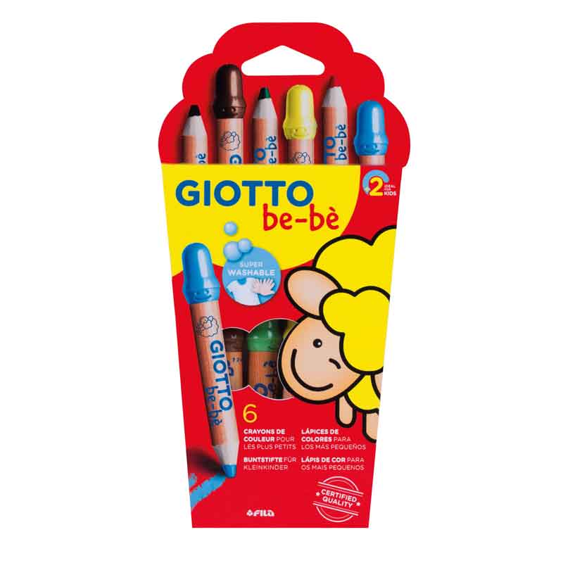 GIOTTO BEBÈ - Farbstifte, 6 Stück — farbig sortiert