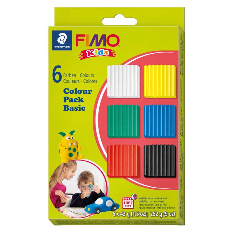 Fimo - Kids ColourPack, 6 x 42 g — bunt sortiert