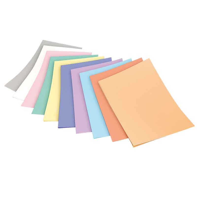 Tonpapier DIN A4, 100 Blatt — pastell sortiert