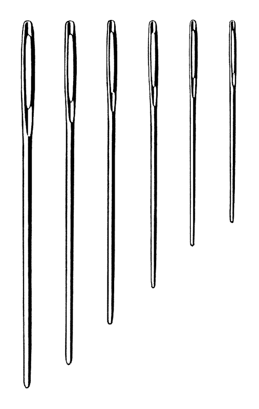 Sticknadeln ohne Spitze, 25 Stück