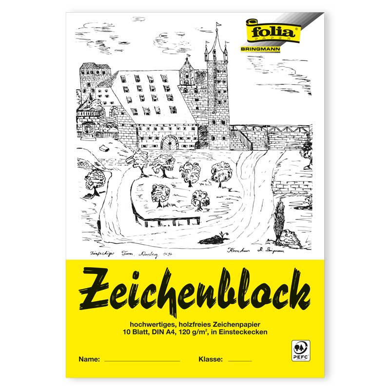Zeichenblock, 120 g/m², 10 Blätter