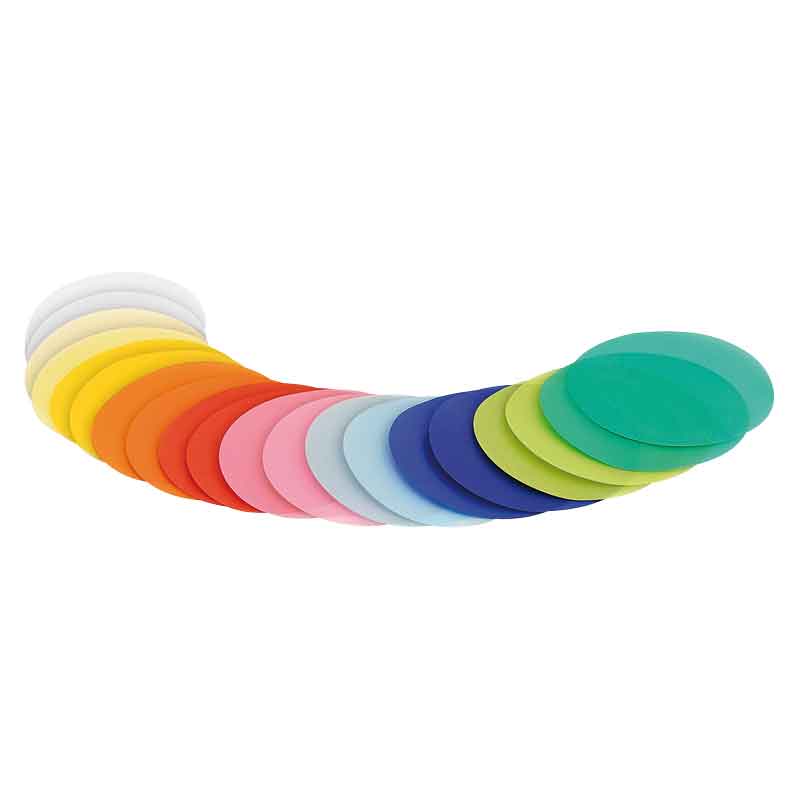 Laternenzuschnitte rund, 20 Blatt, 16,8 cm — farbig sortiert