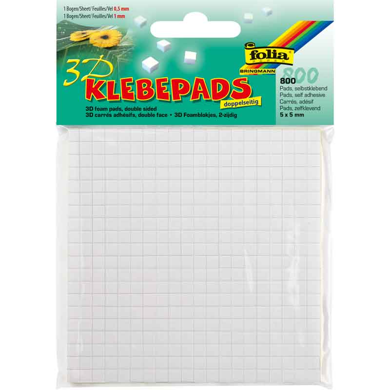 Abstands Pads 5 x 5 mm, 800 Stück