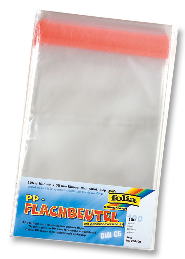 Flachbeutel, 100 Stück — transparent