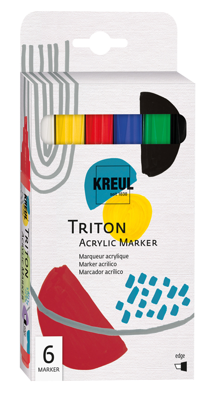 Triton-Acrylmalstifte, 6 Stück — 1 - 4 mm