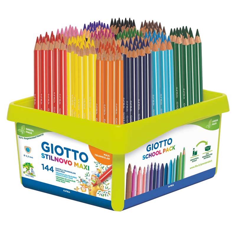 GIOTTO Stilnovo Maxi — 12 Stück | farbig sortiert