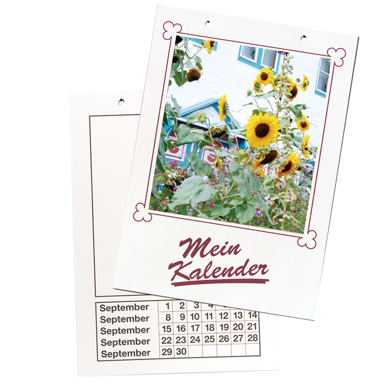 Kalender-Blätter — 12 Monatsblatt/ 1 DeckBlatt /1 Rückwand