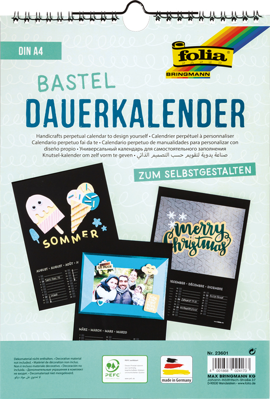 Bastel Dauerkalender A4
