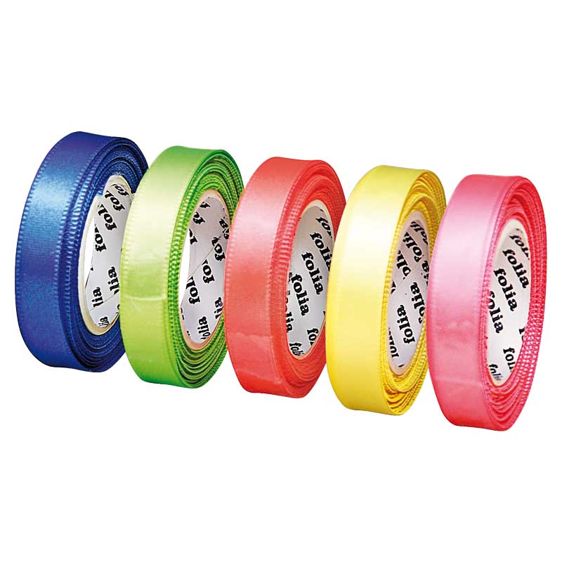 Satinband 10 mm x 4 m / 5 Farben
