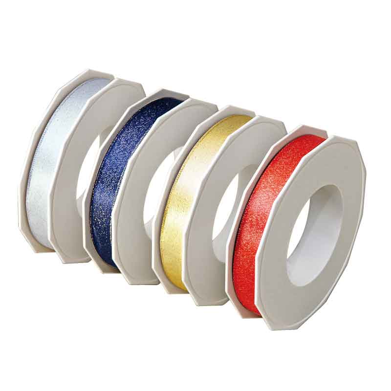 Satinband mit Glitter 15 mm / 20 m