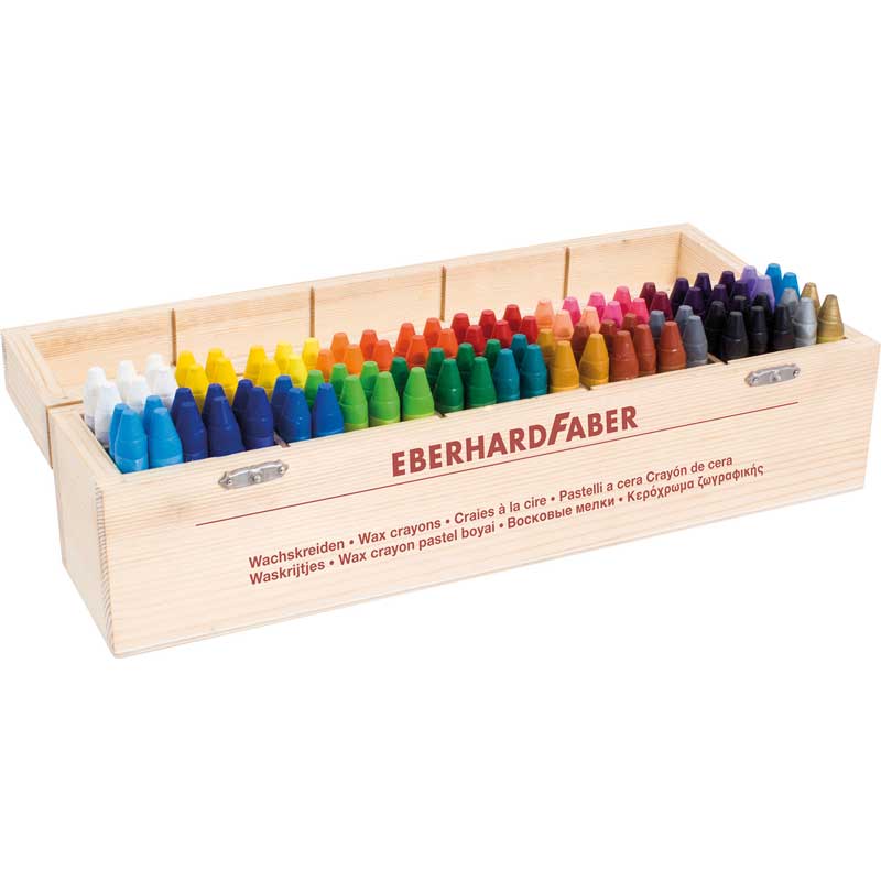 EFA Colori Wachsmalkreiden dreiflächig — 100 Stück | farbig sortiert