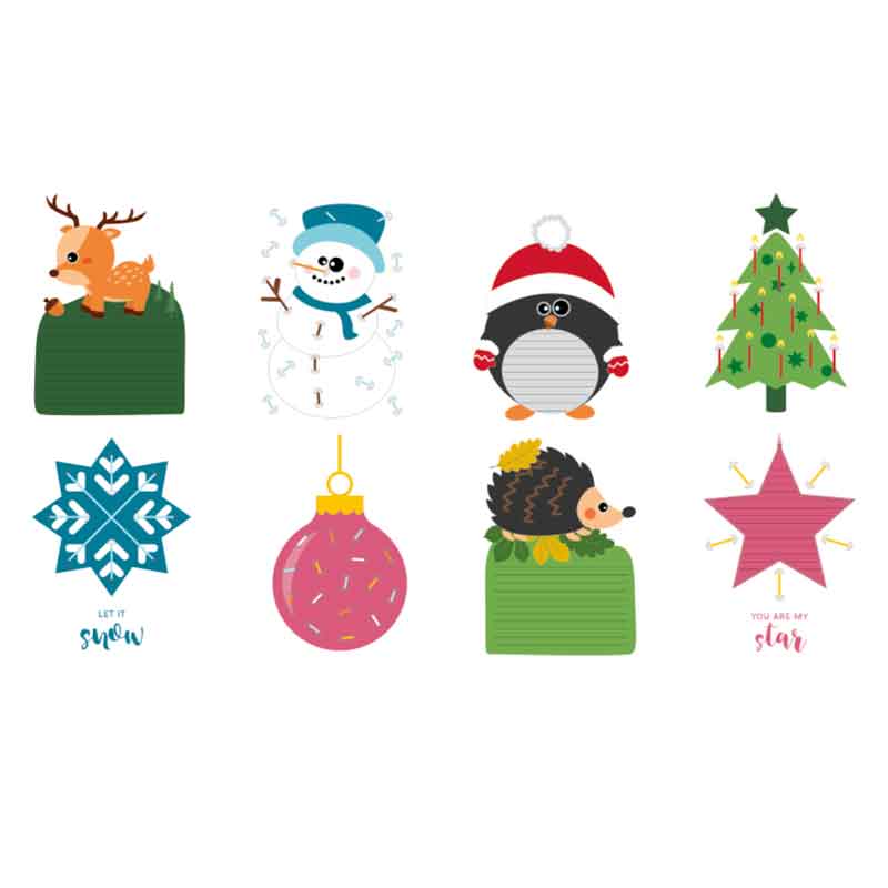 Flecht- und Webmotive, 12 Blatt — Weihnachten