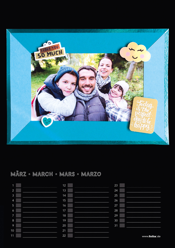 Dauerkalender 17 x 24 cm — schwarz