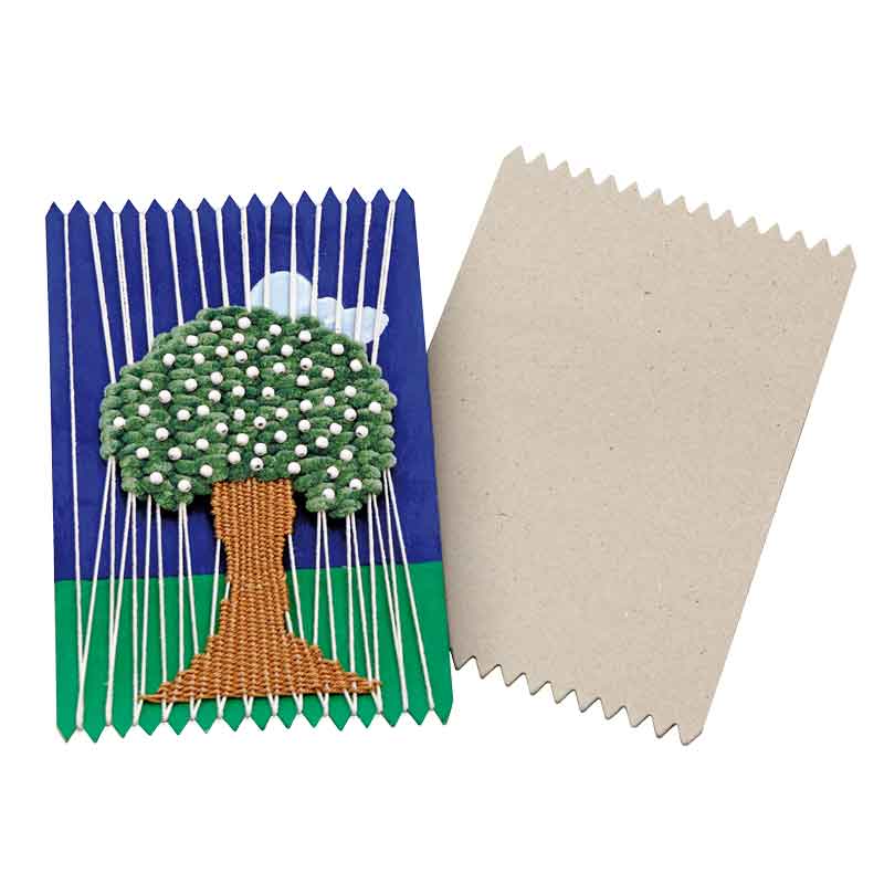 BRAUN Webkarten 20 x 13,5 cm / 24 Stück — 15 Einschnitte