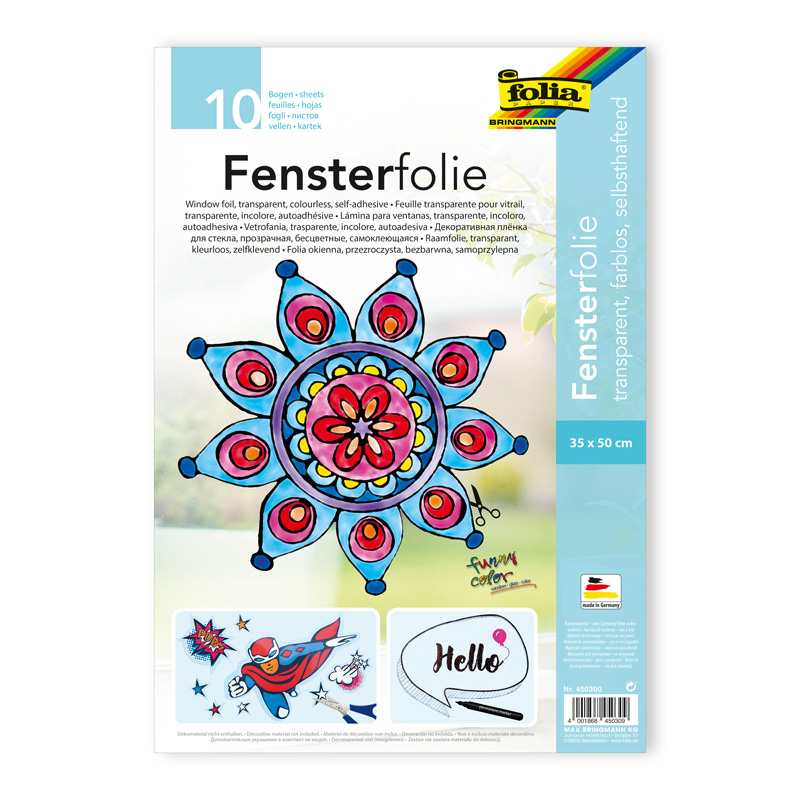 Fensterfolie Windowcolor, 50 x 35 cm — transparent